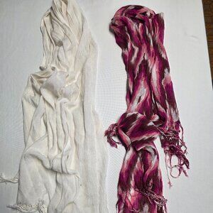 2 Women's Lightweight Scarves - Spring/Summer/Fall Bundle